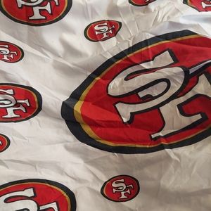 Twin Flat forty niner sf logo bed sheet 96in x63in great for fabric and crafters